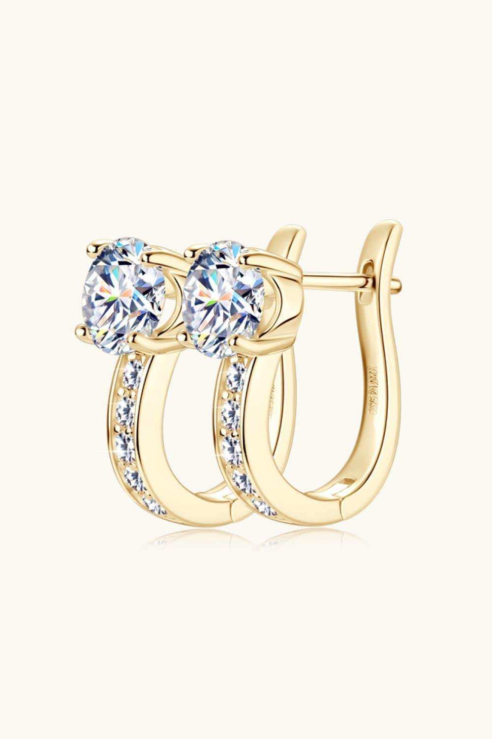 2 Carat Moissanite 925 Sterling Silver Earrings - Trendsi - Flyclothing LLC
