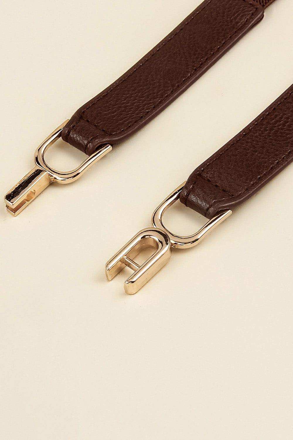 Alloy Buckle Elastic Belt - Trendsi - Flyclothing LLC