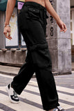 Buttoned Knee Pockets Loose Fit Jeans - Trendsi - Flyclothing LLC