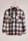 Plaid Button Front Shirt Jacket with Breast Pockets - Trendsi - Flyclothing LLC