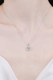 1 Carat Moissanite Heart Pendant Chain Necklace - Trendsi - Flyclothing LLC