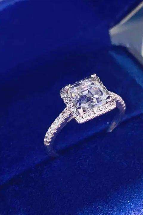 2 Carat Moissanite 925 Sterling Silver Ring - Trendsi - Flyclothing LLC