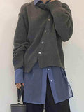 Dropped Shoulder Buttoned Cardigan - Trendsi - Flyclothing LLC