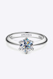 Wonderful Life 1 Carat Moissanite Platinum-Plated Ring - Trendsi - Flyclothing LLC