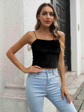Straight Neck Cropped Cami - Trendsi - Flyclothing LLC