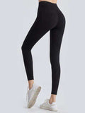 Wide Waistband Sports Leggings - Trendsi - Flyclothing LLC