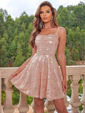 Sequin Tie Back Cami Dress - Trendsi - Flyclothing LLC