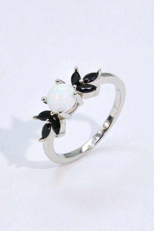 Opal and Zircon Contrast Ring - Trendsi - Flyclothing LLC
