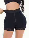 Full Size Zip-Up Lace Trim Shaping Shorts - Trendsi - Flyclothing LLC