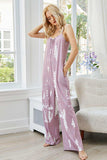 Tie-Dye Spaghetti Strap Jumpsuit with Pockets - Trendsi - Flyclothing LLC