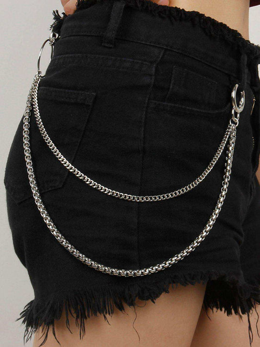 Double-Layered Metal Chain Belt - Trendsi - Flyclothing LLC