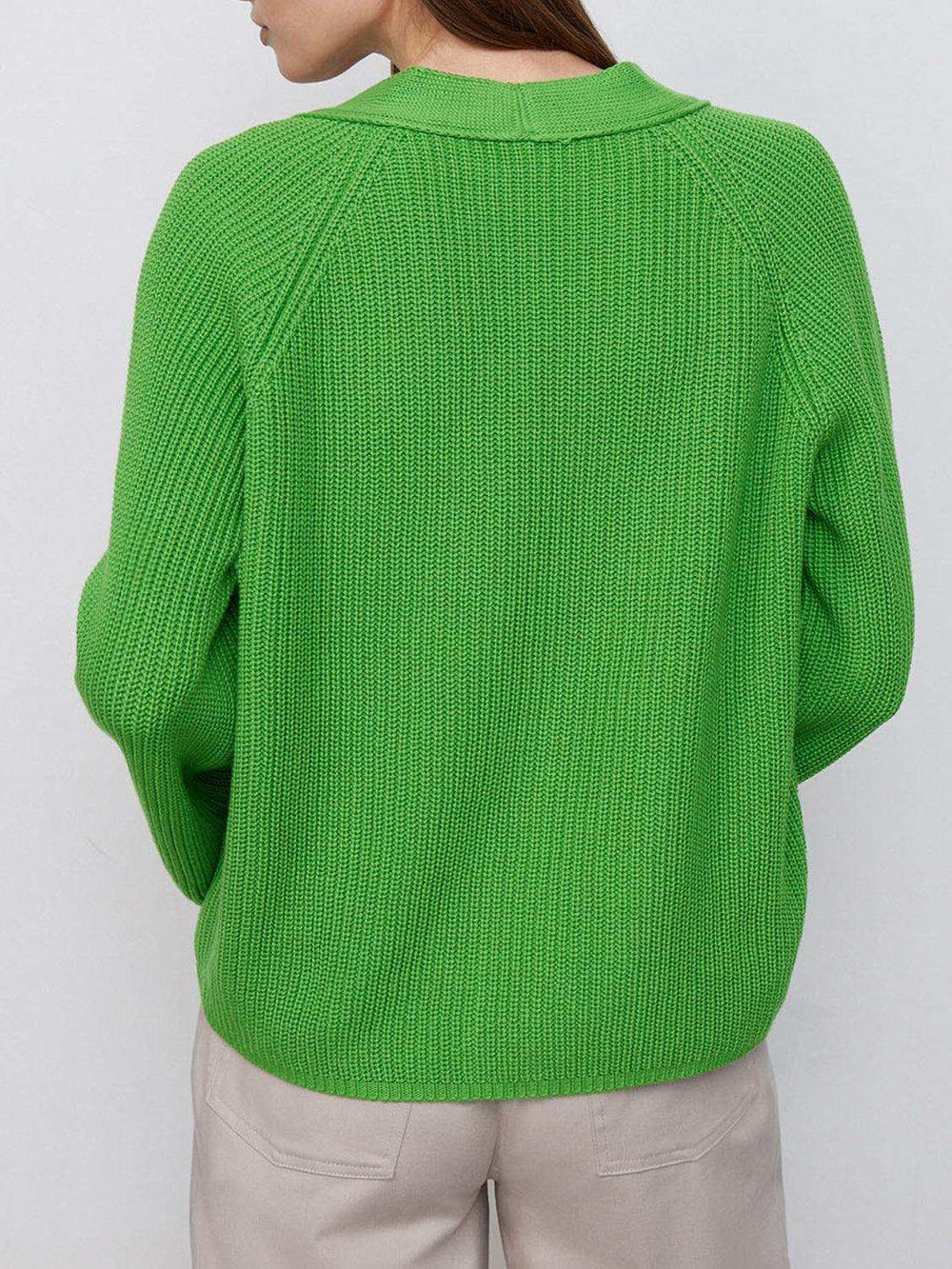 Raglan Sleeve Button Down Cardigan - Trendsi - Flyclothing LLC