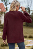 Eyelet Round Neck Long Sleeve T-Shirt - Trendsi - Flyclothing LLC