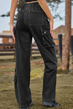 Loose Fit Long Jeans with Pockets - Trendsi - Flyclothing LLC