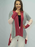 Color Block Open Front Cardigan - Trendsi - Flyclothing LLC