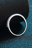 Moissanite 925 Sterling Silver Half-Eternity Ring - Trendsi - Flyclothing LLC