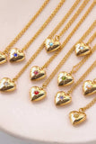 Zircon Heart Shape 14K Gold-Plated Pendant Necklace - Trendsi - Flyclothing LLC