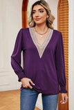 V-Neck Long Sleeve T-Shirt - Trendsi - Flyclothing LLC