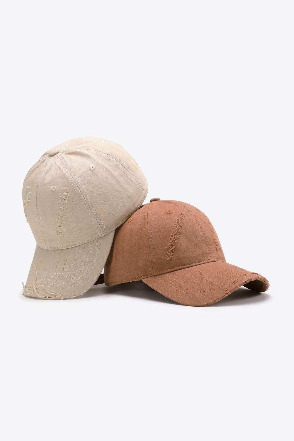 Distressed Adjustable Baseball Cap - Trendsi - Flyclothing LLC