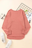 Side Slit Drop Shoulder Sweatshirt - Trendsi - Flyclothing LLC