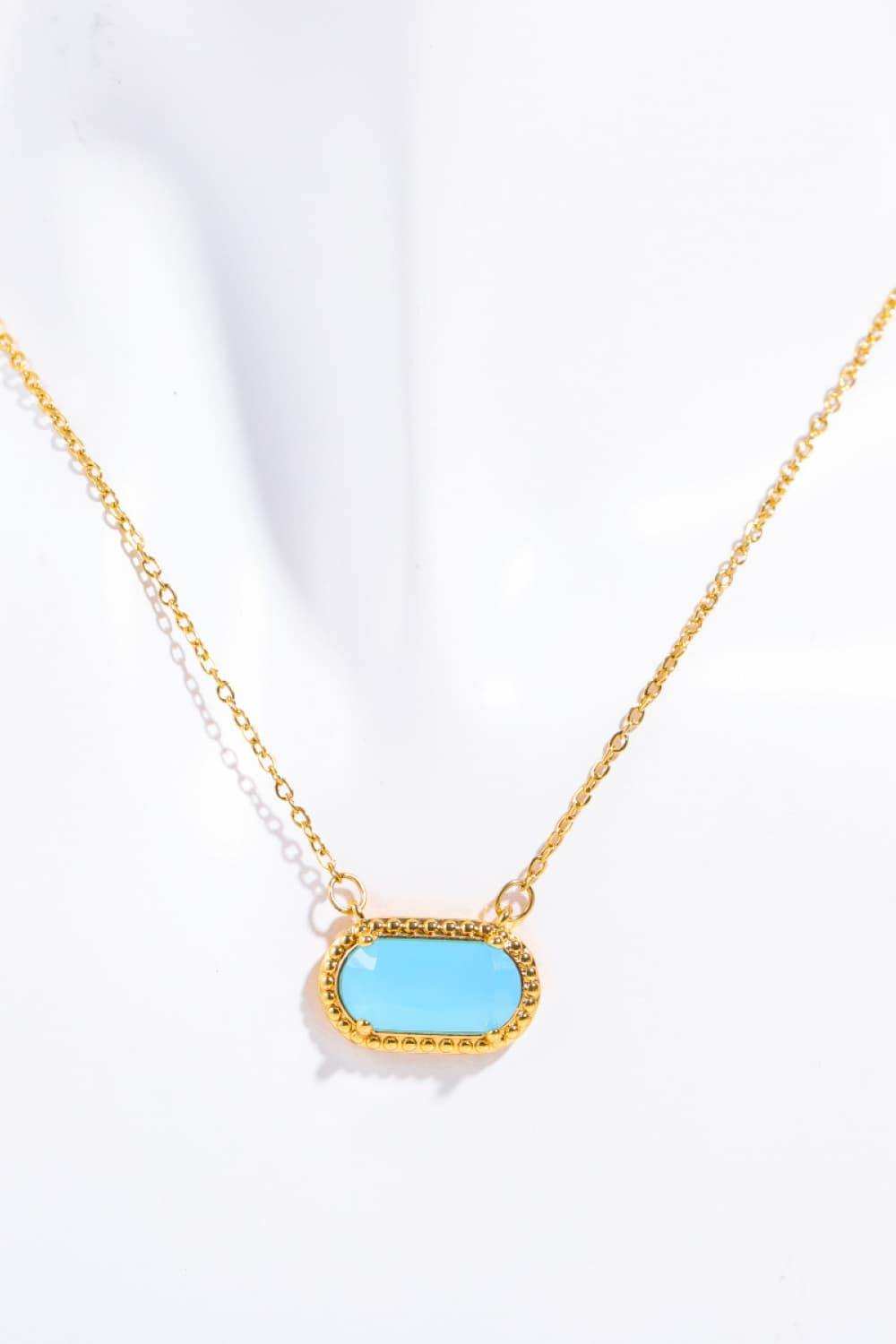 Copper 14K Gold Pleated Pendant Necklace - Trendsi - Flyclothing LLC