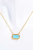 Copper 14K Gold Pleated Pendant Necklace - Trendsi - Flyclothing LLC