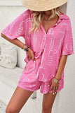Printed Button Up Shirt and Shorts Set - Trendsi - Flyclothing LLC
