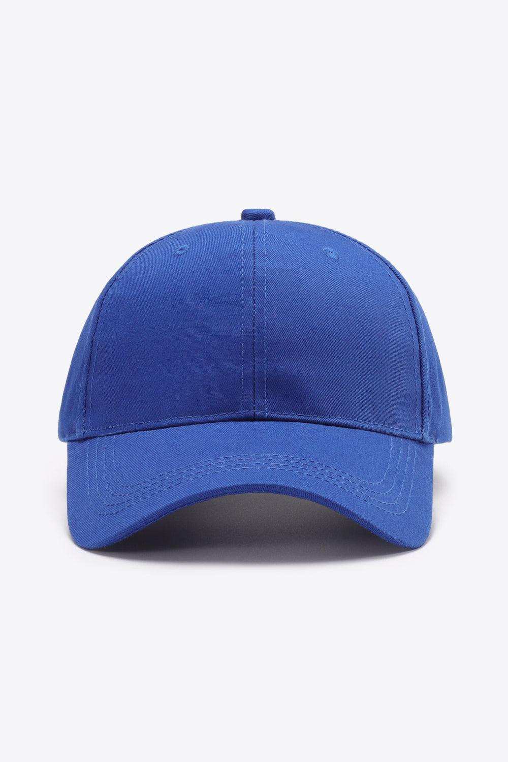Plain Adjustable Cotton Baseball Cap - Trendsi - Flyclothing LLC