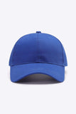 Plain Adjustable Cotton Baseball Cap - Trendsi - Flyclothing LLC