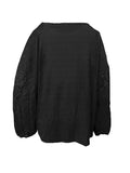 Openwork Dropped Shoulder Boat Neck Blouse - Trendsi - Flyclothing LLC