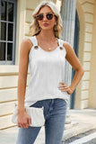 Round Neck Wide Strap Tank - Trendsi - Flyclothing LLC