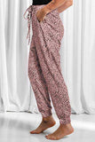 Full Size Leopard Drawstring Pocketed Pants - Trendsi - Flyclothing LLC