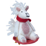 Sledding Unicorn Felt Ornament - Wild Woolies (H) - Wild Woolies (H) - Flyclothing LLC