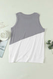 Contrast Round Neck Tank Top - Trendsi - Flyclothing LLC