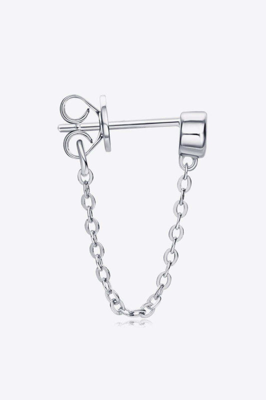 Inlaid Moissanite Chain Earrings - Trendsi - Flyclothing LLC