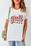 Y'ALL Graphic Round Neck Tee - Trendsi - Flyclothing LLC