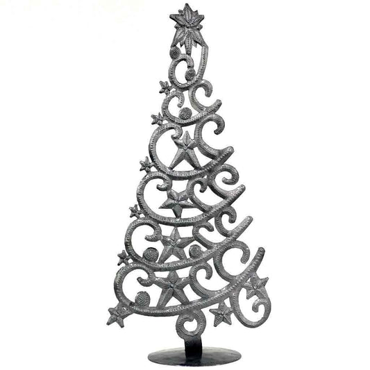 Tabletop Christmas Tree with Stars (14" Tall) - Croix des Bouquets (H) - Flyclothing LLC