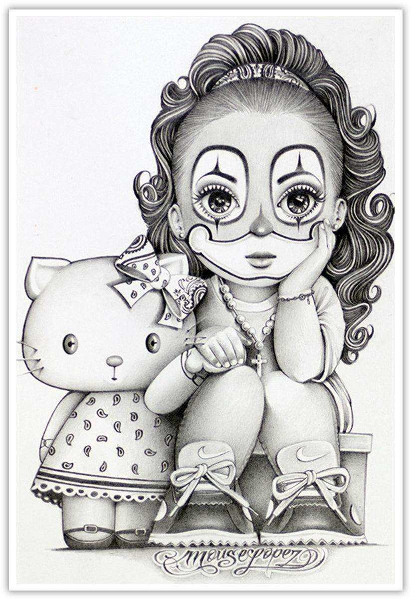 Mouse Lopez Baby Payasa 12 x 18 Art Print - Mouse Lopez - Flyclothing LLC