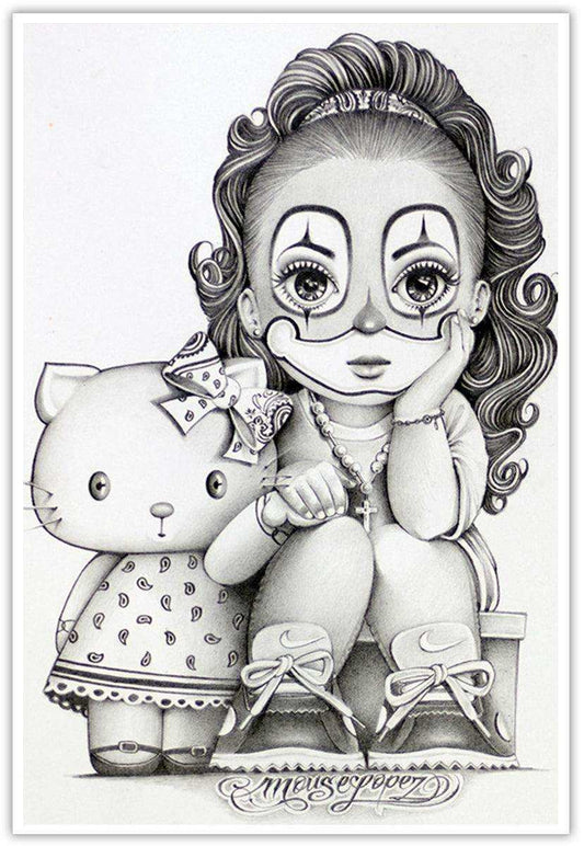 Mouse Lopez Baby Payasa 12 x 18 Art Print - Mouse Lopez - Flyclothing LLC
