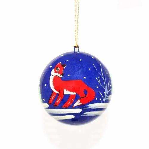 Handpainted Ornament Fox - Pack of 3 - Asha Handicrafts - Flyclothing LLC