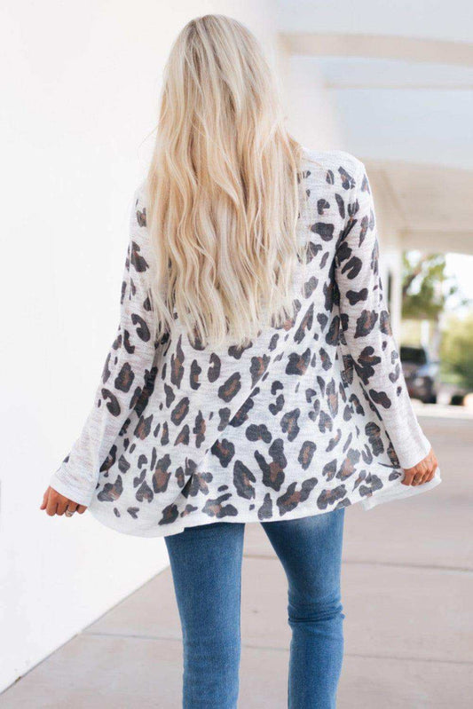Printed Long Sleeve Cardigan - Trendsi - Flyclothing LLC