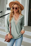 V-Neck Long Sleeve Blouse - Trendsi - Flyclothing LLC
