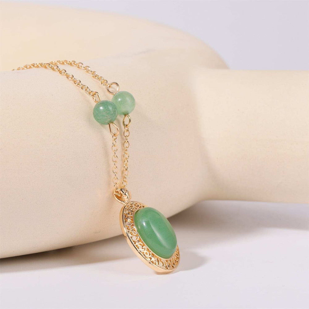 Copper Natural Crystal Pendant Necklace - Trendsi - Flyclothing LLC