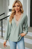 V-Neck Long Sleeve T-Shirt - Trendsi - Flyclothing LLC