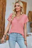 V-Neck Petal Sleeve T-Shirt - Trendsi - Flyclothing LLC
