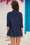 Half Sleeve Open Front Cardigan - Trendsi - Flyclothing LLC