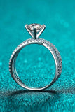 1 Carat Moissanite Crisscross Ring - Trendsi - Flyclothing LLC