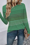 Striped Round Neck Long Sleeve T-Shirt - Trendsi - Flyclothing LLC