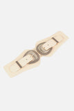 Shell Double Buckle Elastic Wide Belt - Trendsi - Flyclothing LLC