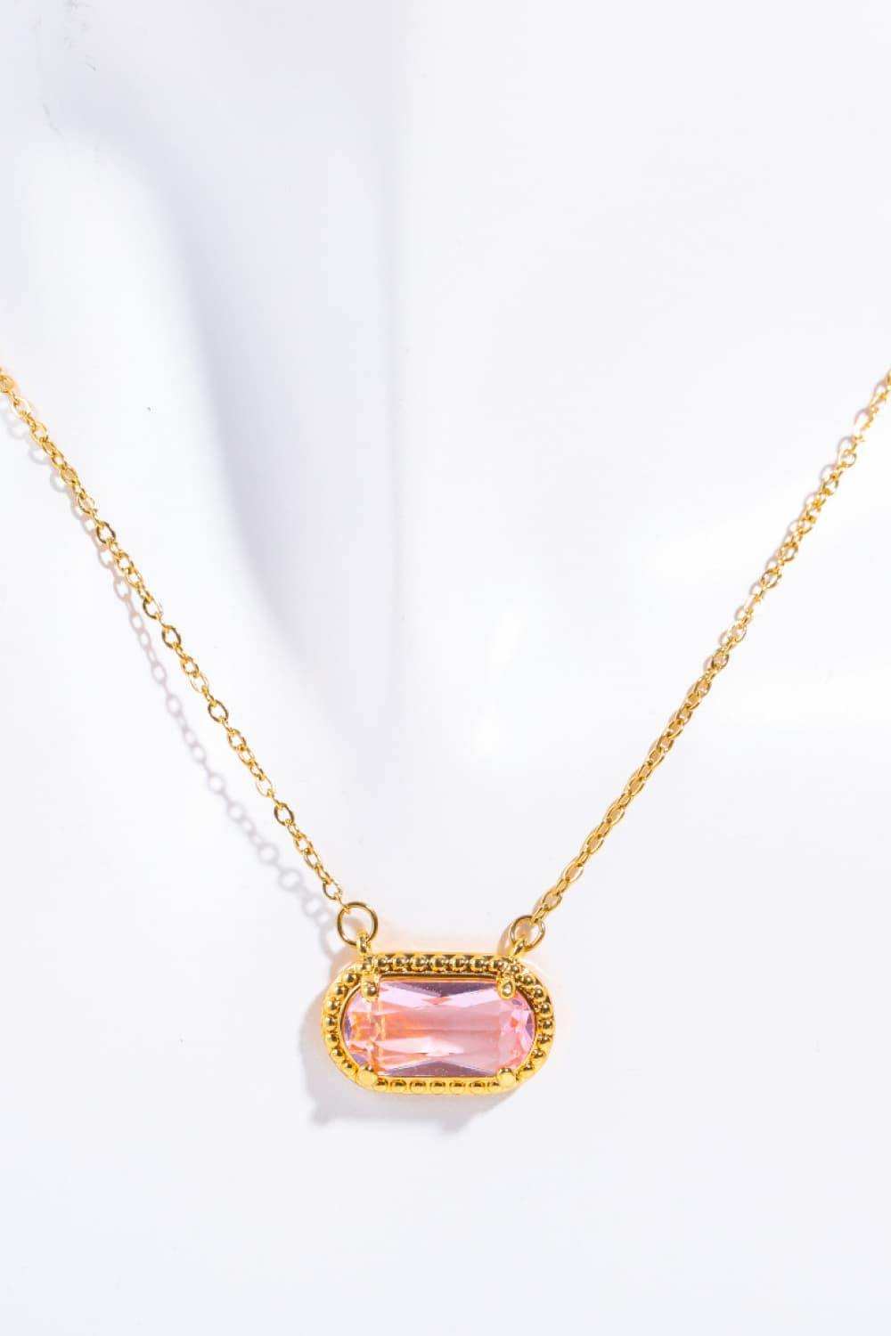 Copper 14K Gold Pleated Pendant Necklace - Trendsi - Flyclothing LLC